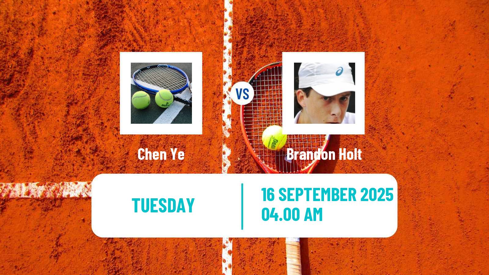 Tennis ATP Hangzhou Chen Ye - Brandon Holt