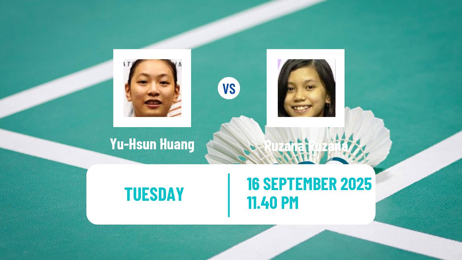 Badminton BWF World Tour Indonesia Masters 2 Women Yu-Hsun Huang - Ruzana Ruzana
