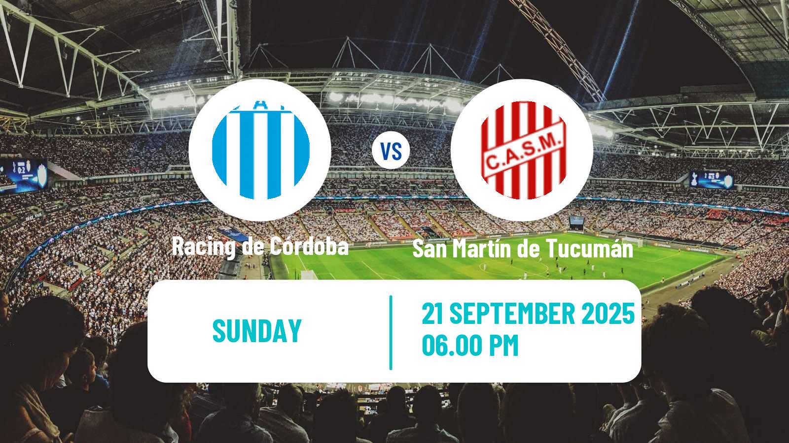 Football Argentinian Primera Nacional Racing de Córdoba - San Martín de Tucumán