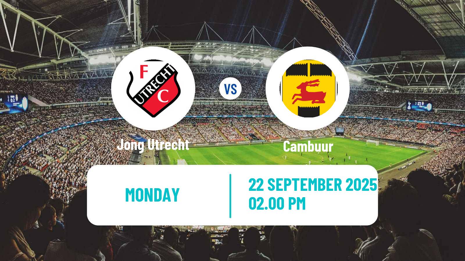 Football Dutch Eerste Divisie Jong Utrecht - Cambuur