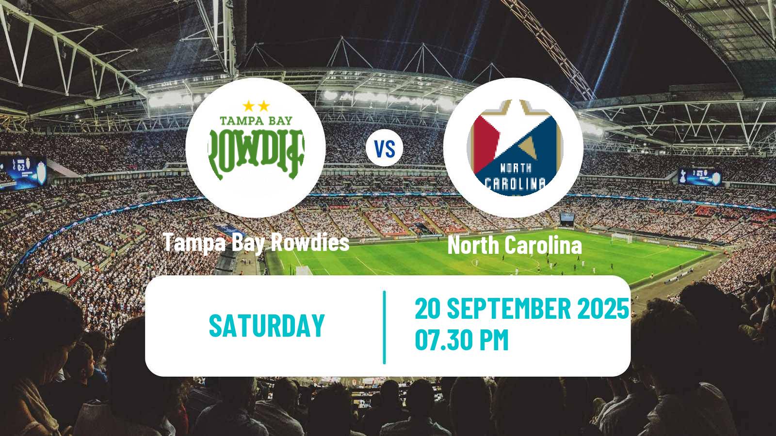 Football USL Championship Tampa Bay Rowdies - North Carolina