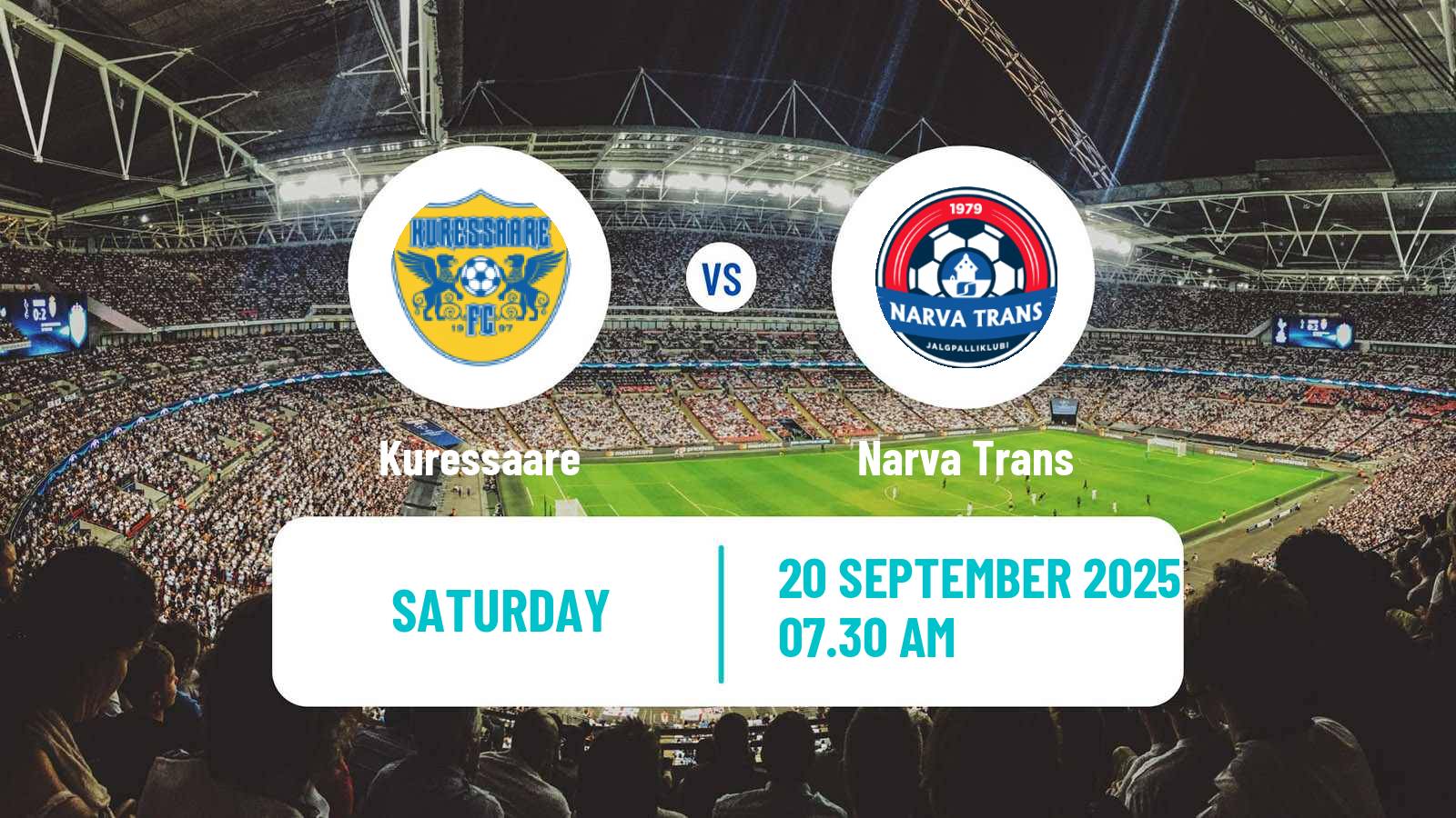 Football Estonian Meistriliiga Kuressaare - Narva Trans