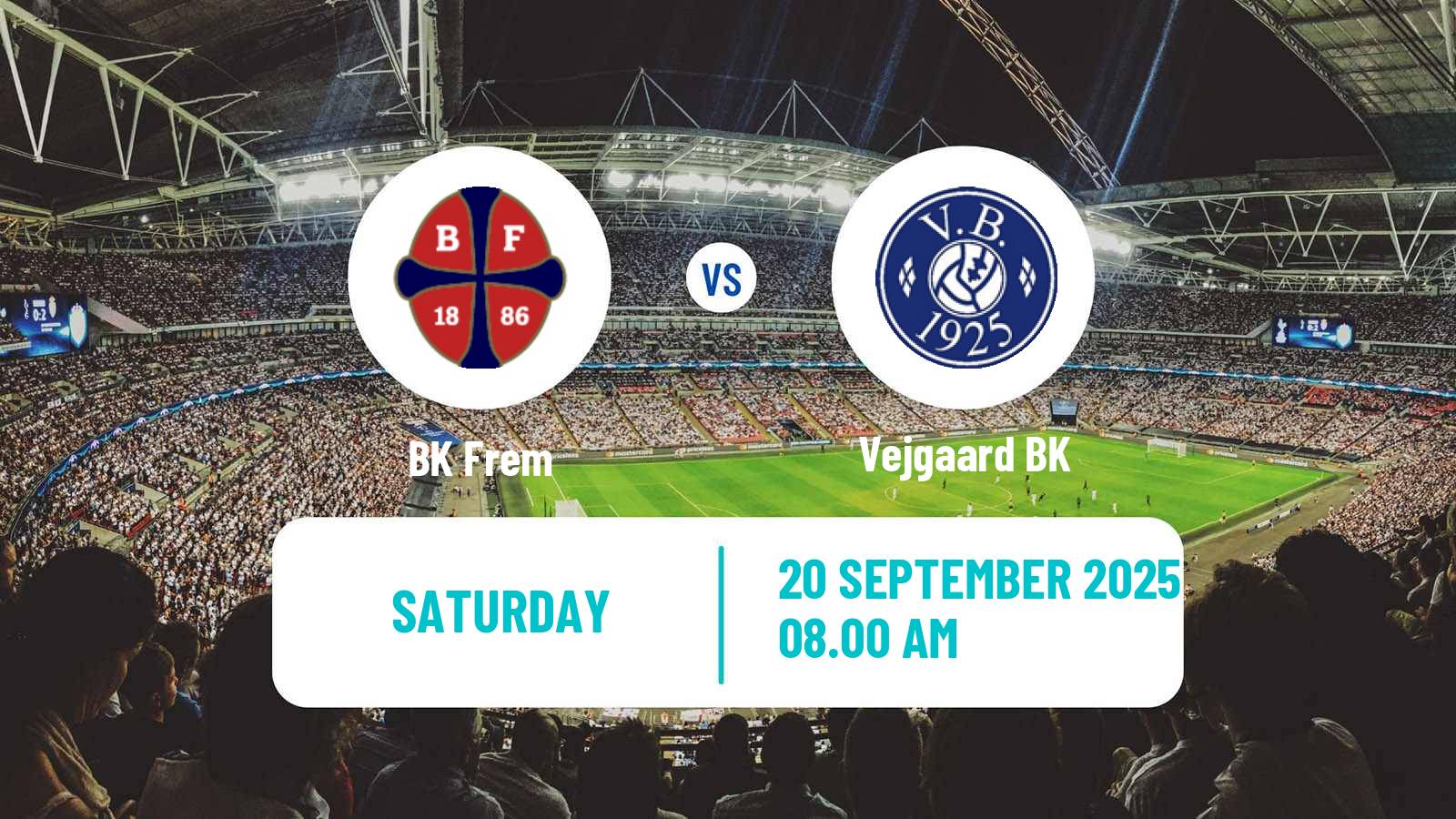 Football Danish 3 Division BK Frem - Vejgaard