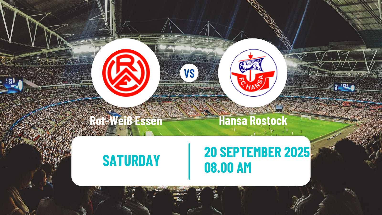 Football German 3 Bundesliga Rot-Weiß Essen - Hansa Rostock