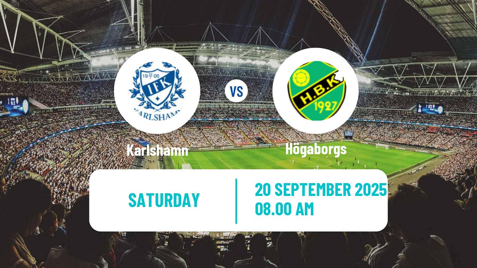 Football Swedish Division 2 - Södra Götaland Karlshamn - Högaborgs