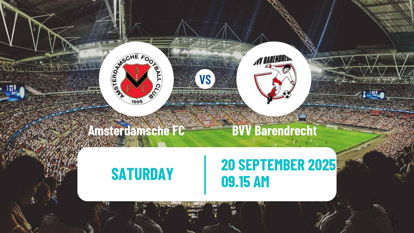 Football Dutch Tweede Divisie Amsterdamsche FC - BVV Barendrecht