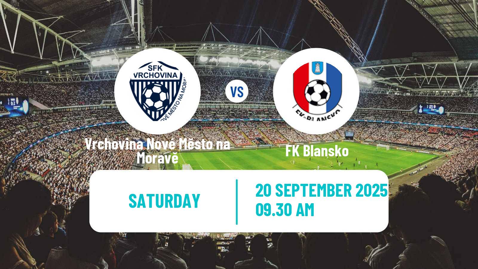 Football Czech MSFL Vrchovina Nové Město na Moravě - Blansko