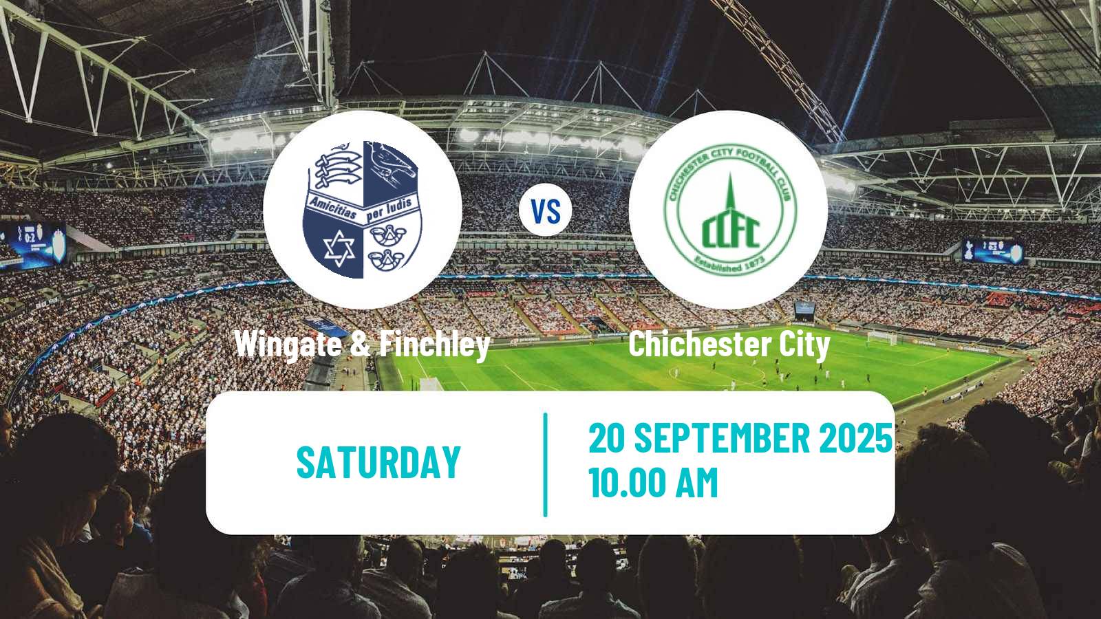 Football English Isthmian League Premier Division Wingate & Finchley - Chichester City