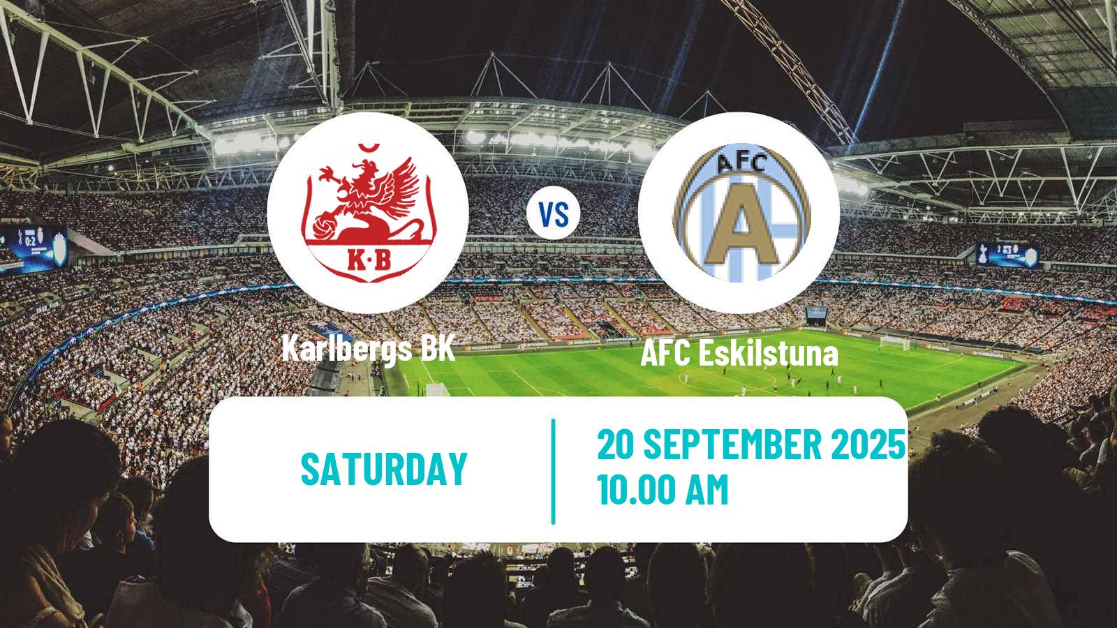 Football Swedish Division 1 Norra Karlberg - AFC Eskilstuna