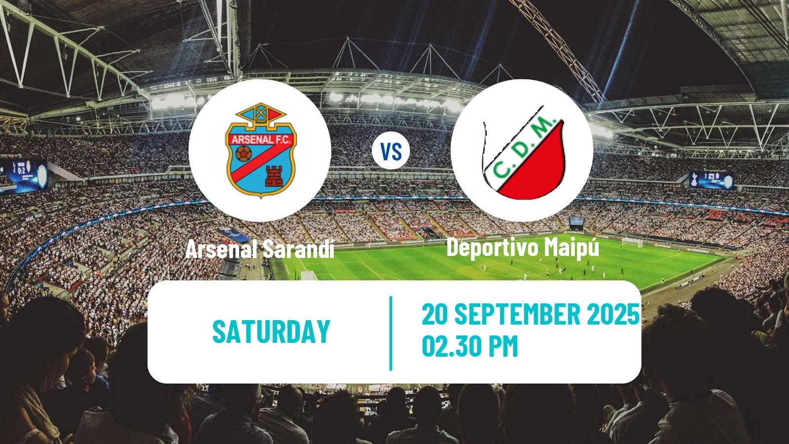 Football Argentinian Primera Nacional Arsenal Sarandí - Deportivo Maipú