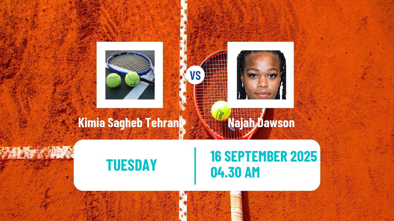 Tennis ITF W15 Kayseri 9 Women Kimia Sagheb Tehrani - Najah Dawson