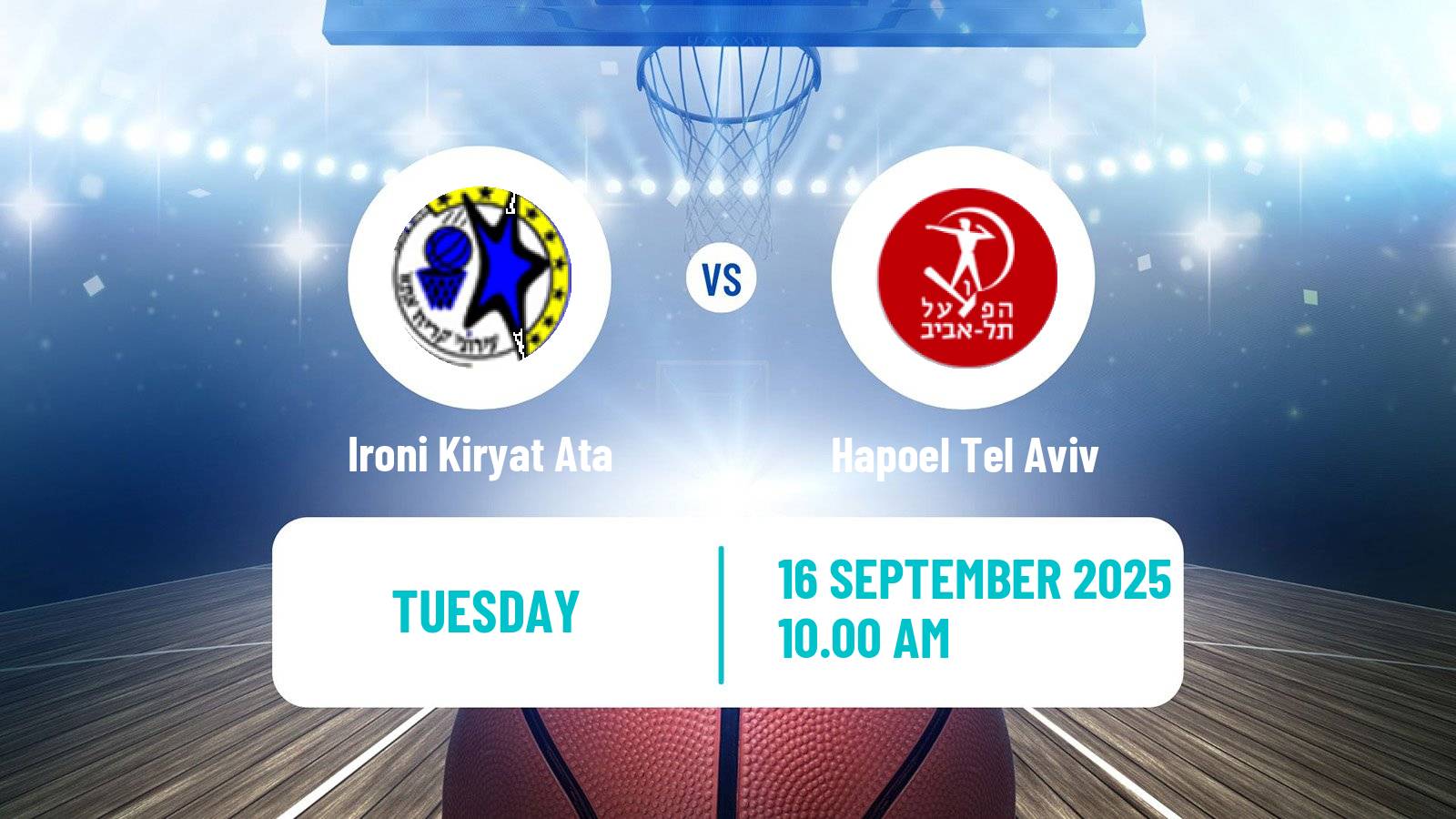 Basketball Israeli League Cup Ironi Kiryat Ata - Hapoel Tel Aviv