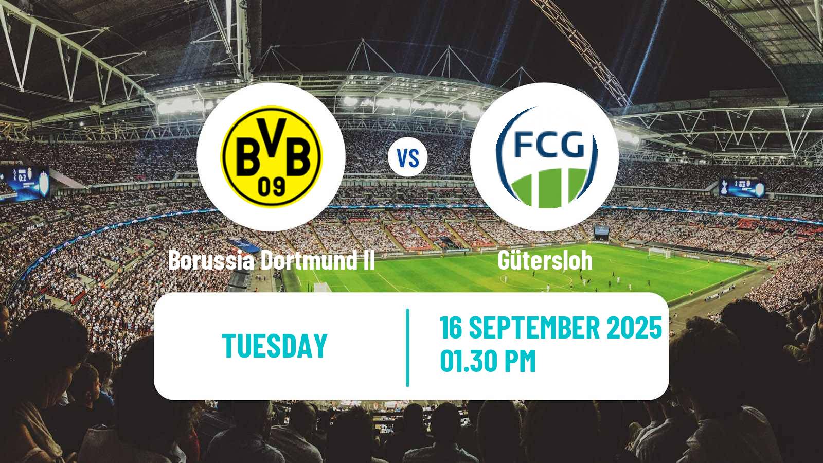 Football German Regionalliga West Borussia Dortmund II - Gütersloh