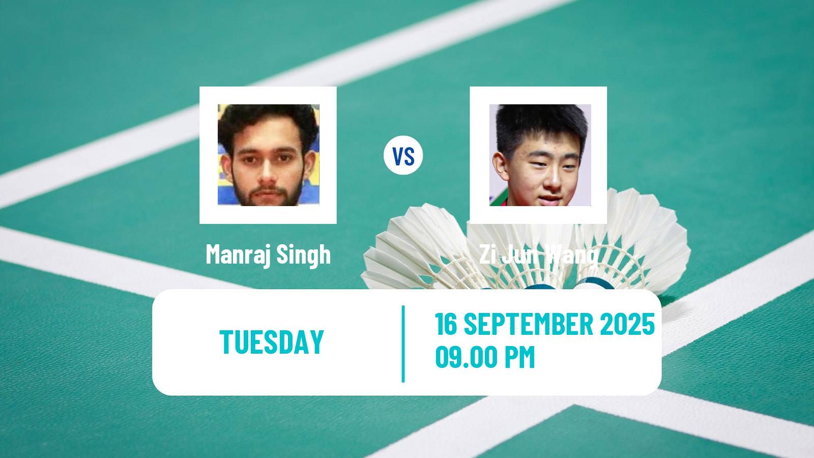 Badminton BWF World Tour Indonesia Masters 2 Men Manraj Singh - Zi Jun Wang