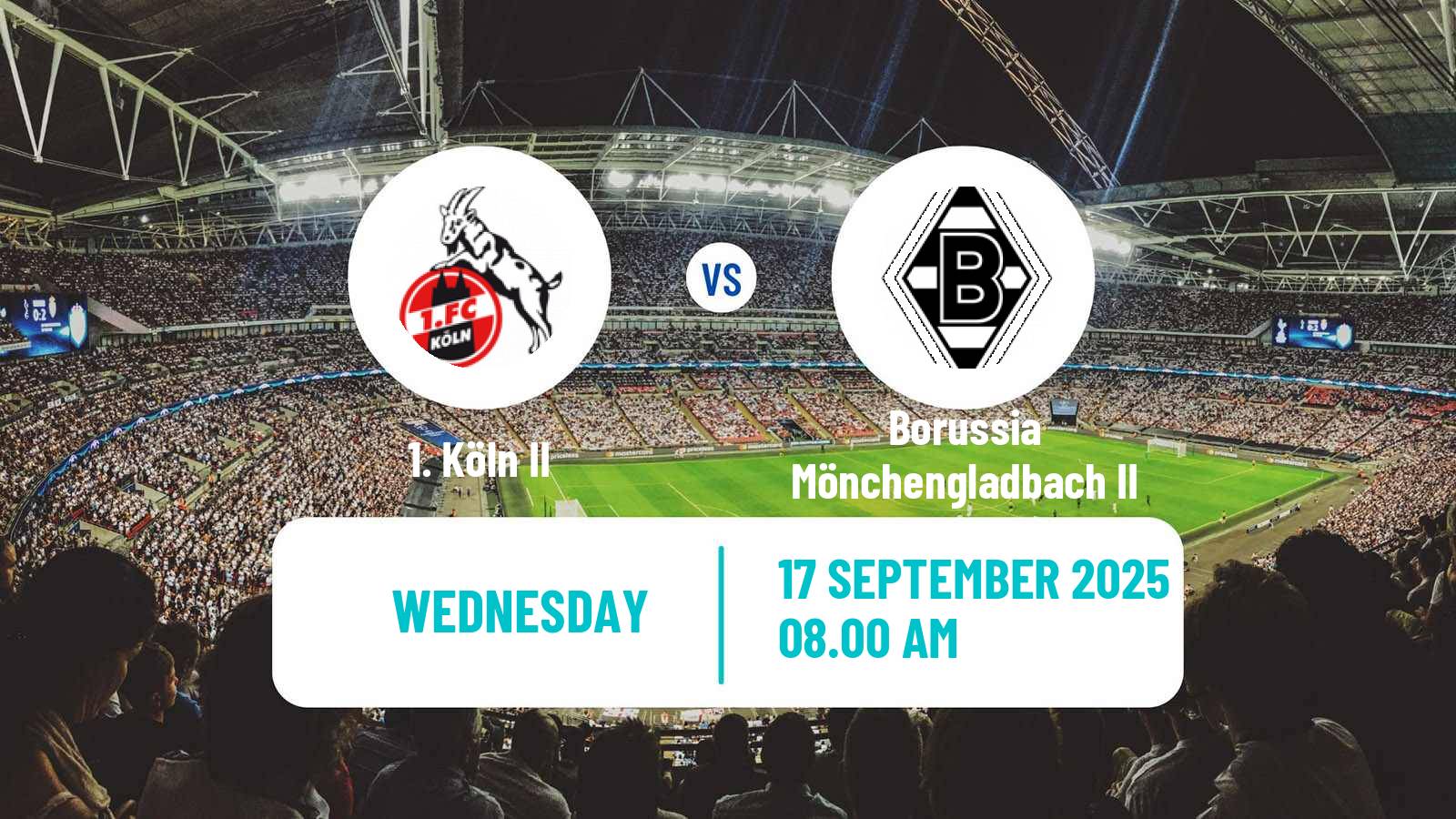 Football German Regionalliga West Köln II - Borussia Mönchengladbach II