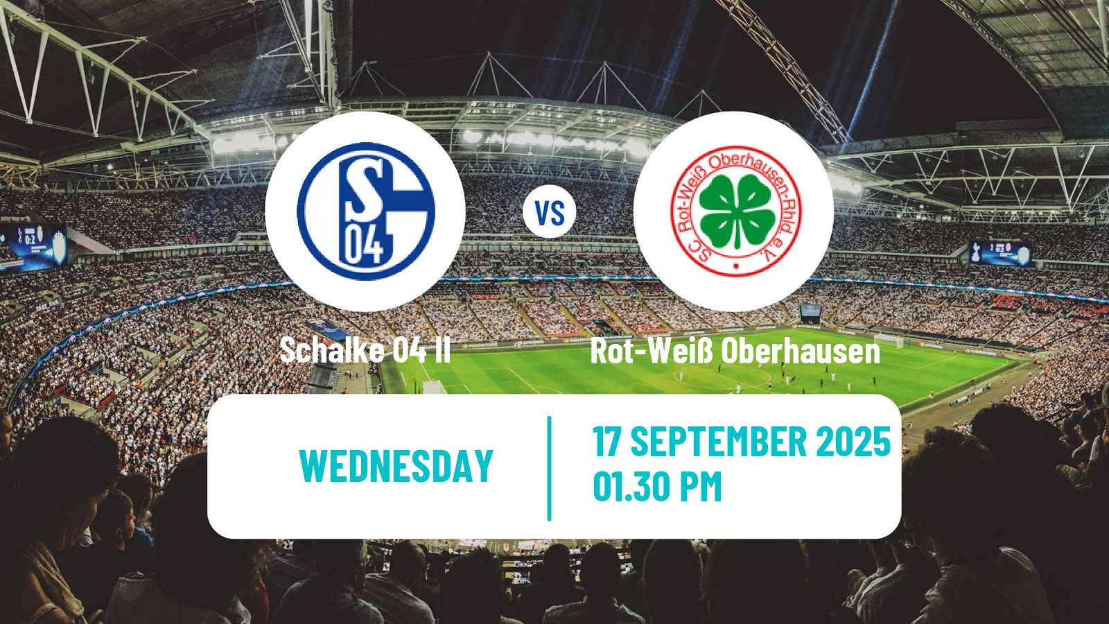 Football German Regionalliga West Schalke 04 II - Rot-Weiß Oberhausen