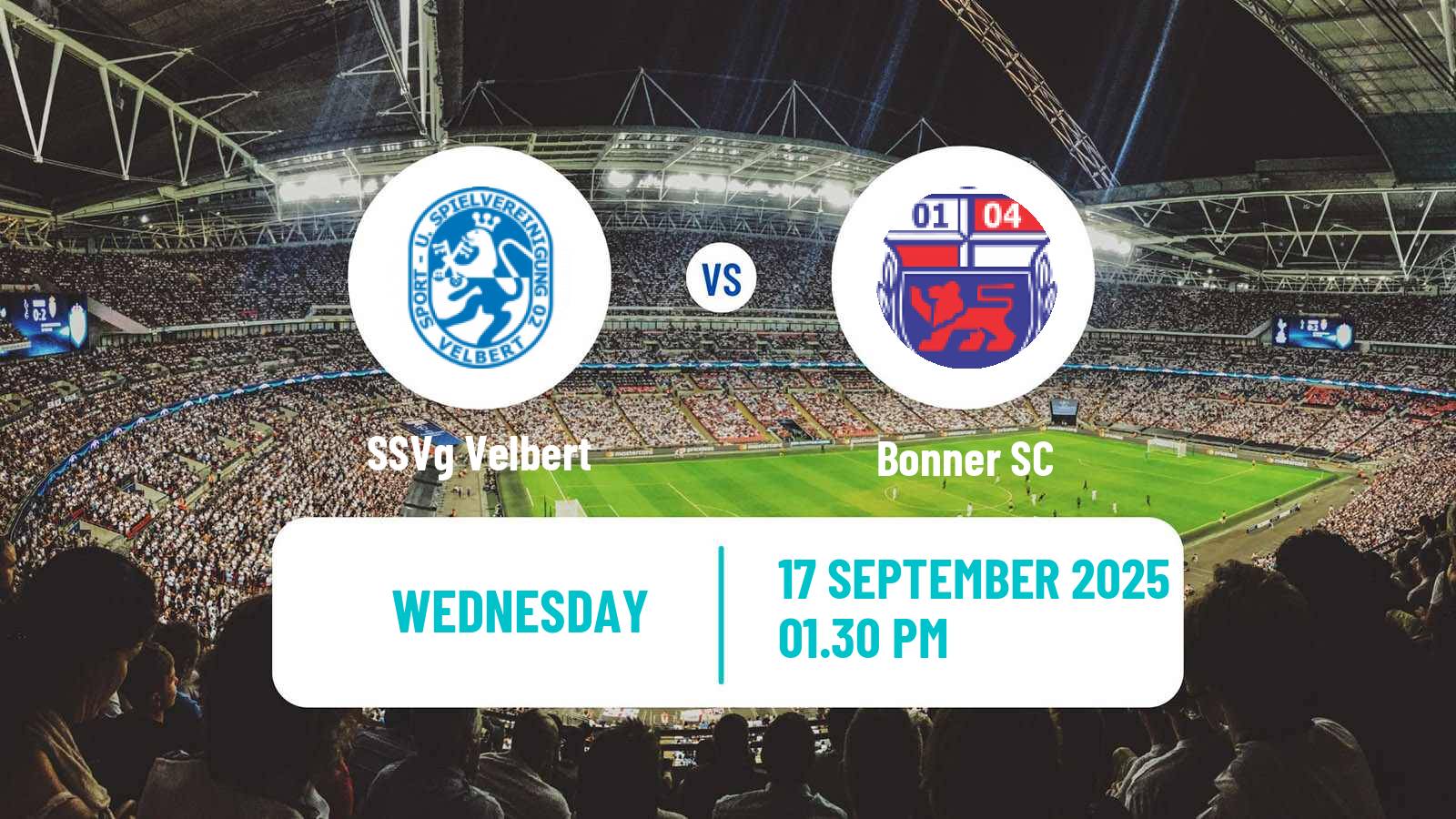 Football German Regionalliga West Velbert - Bonner