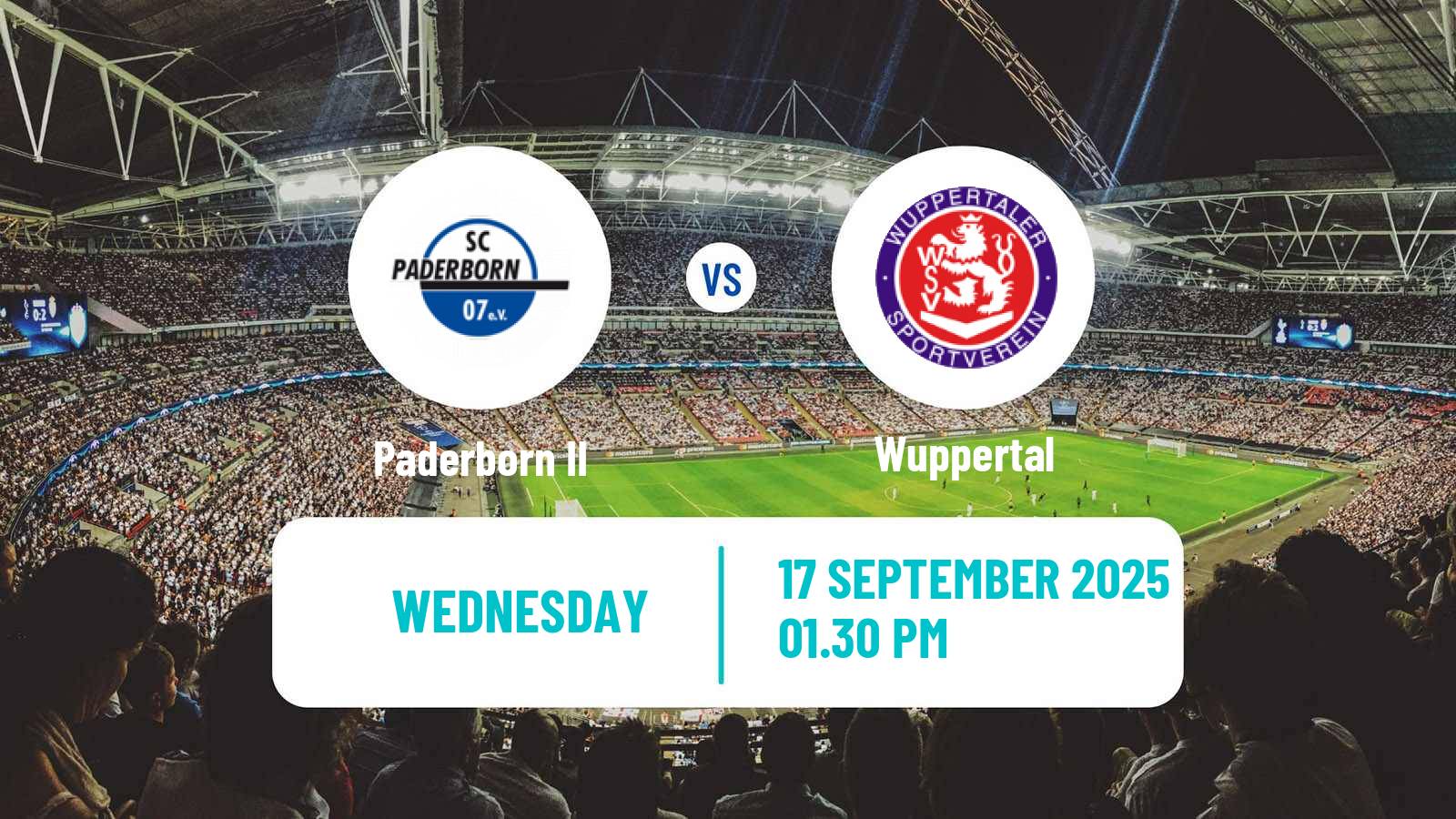 Football German Regionalliga West Paderborn II - Wuppertal