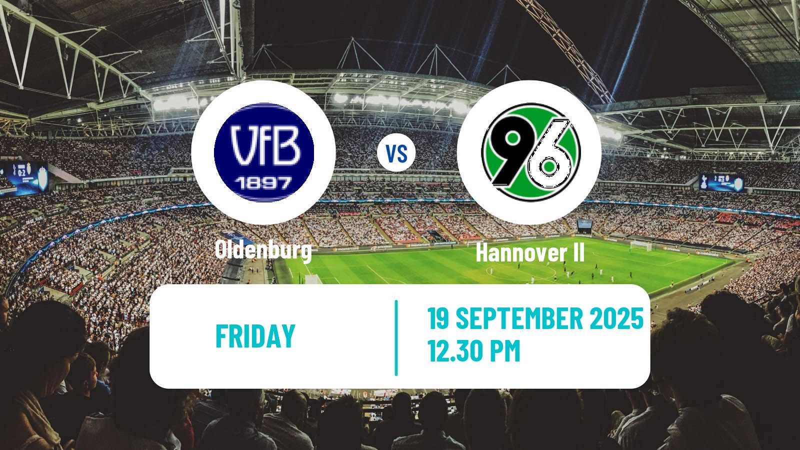 Football German Regionalliga North Oldenburg - Hannover II