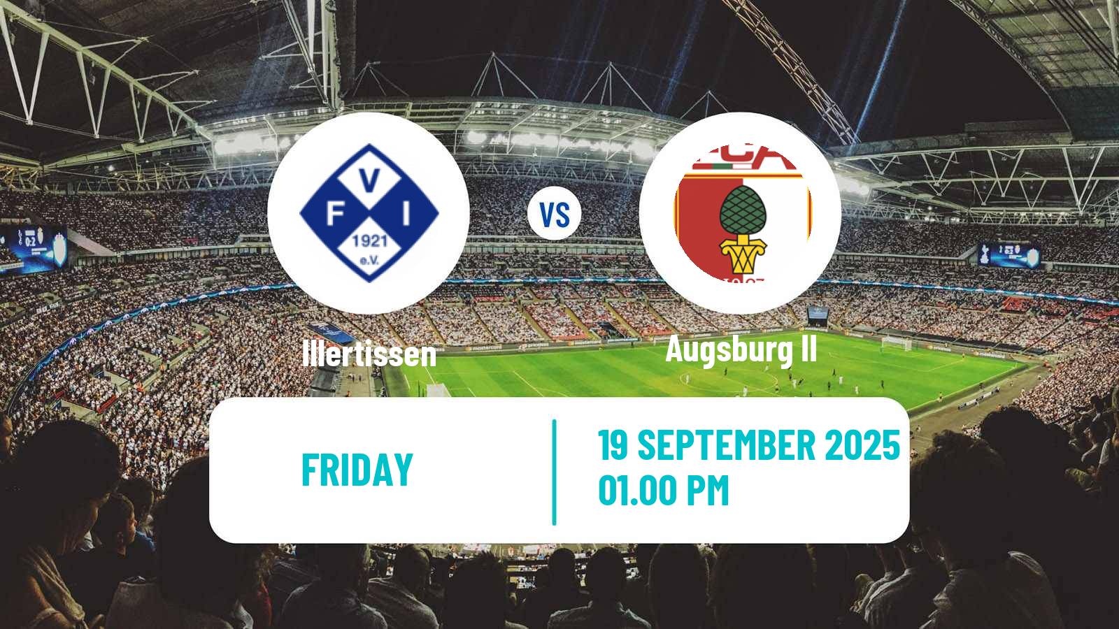 Football German Regionalliga Bayern Illertissen - Augsburg II
