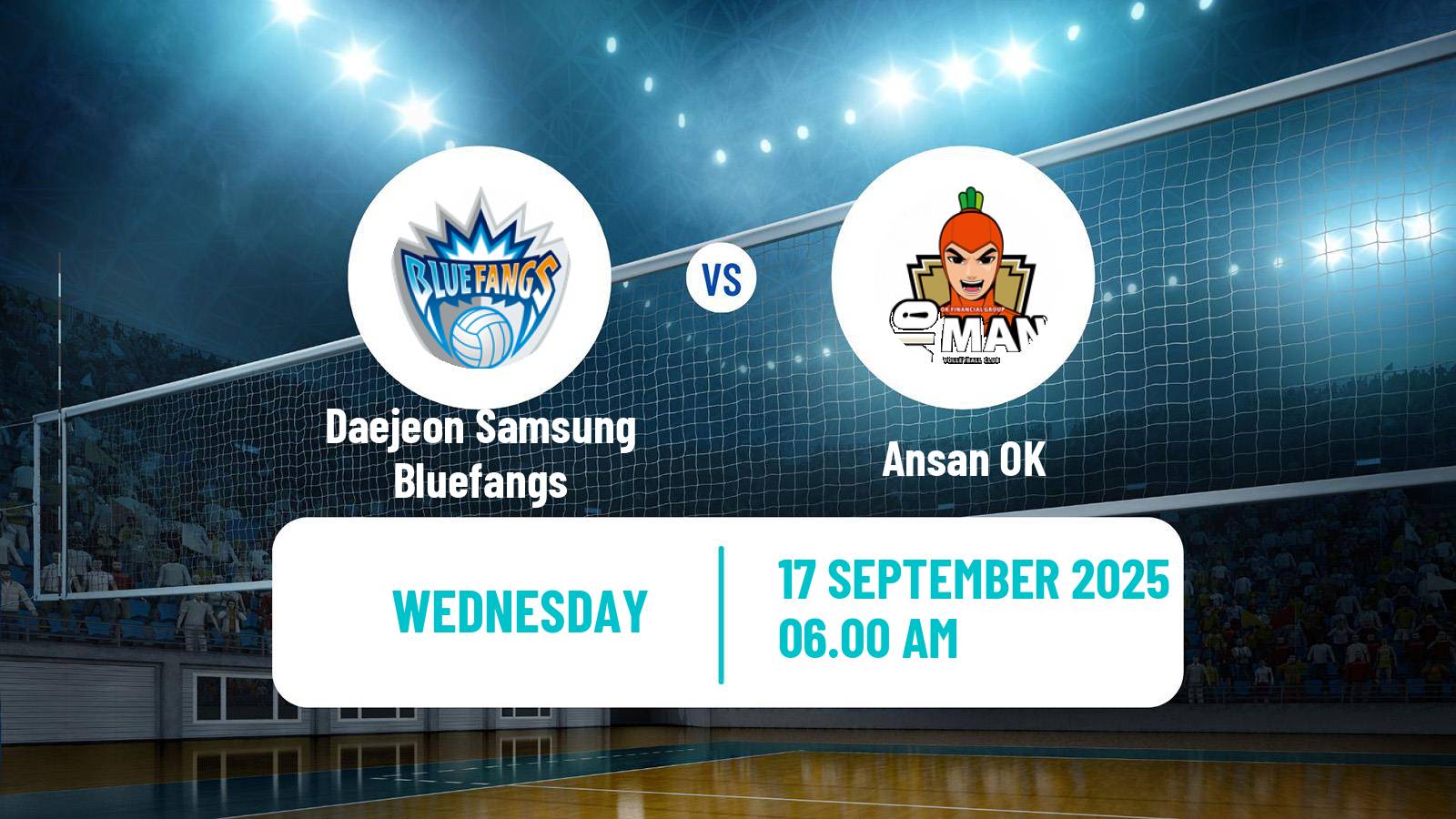 Volleyball South Korean KOVO Cup Volleyball Daejeon Samsung Bluefangs - Ansan OK