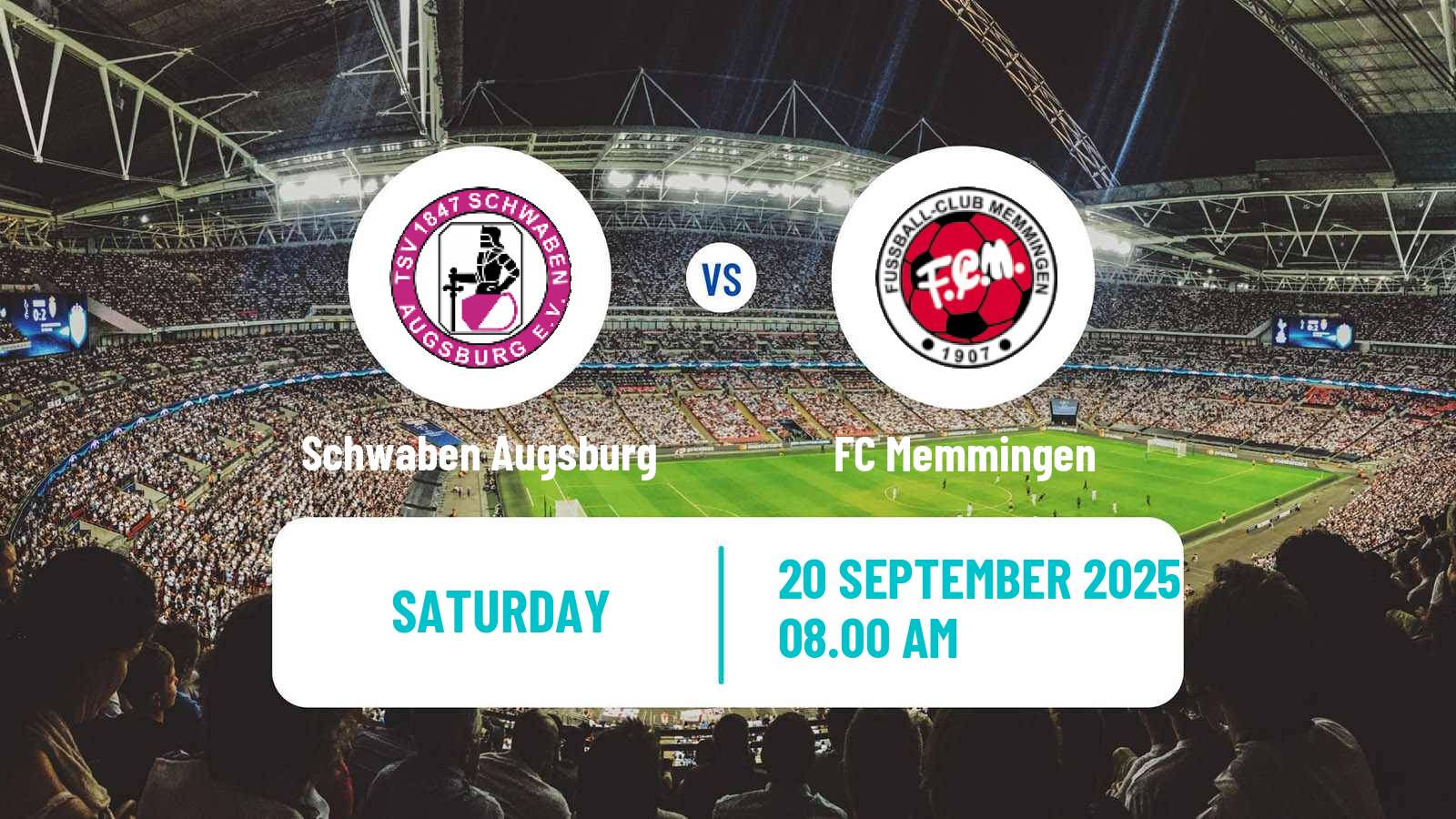 Football German Regionalliga Bayern Schwaben Augsburg - Memmingen