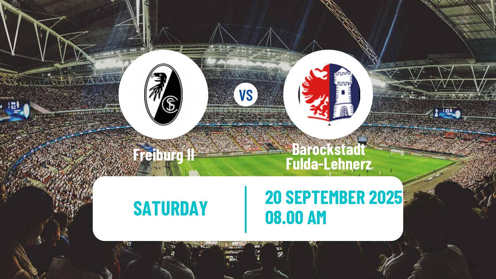 Football German Regionalliga Sudwest Freiburg II - Barockstadt Fulda-Lehnerz