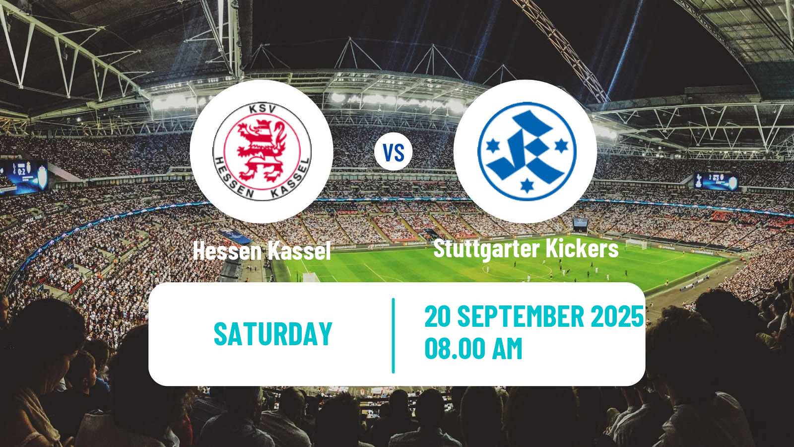 Football German Regionalliga Sudwest Hessen Kassel - Stuttgarter Kickers