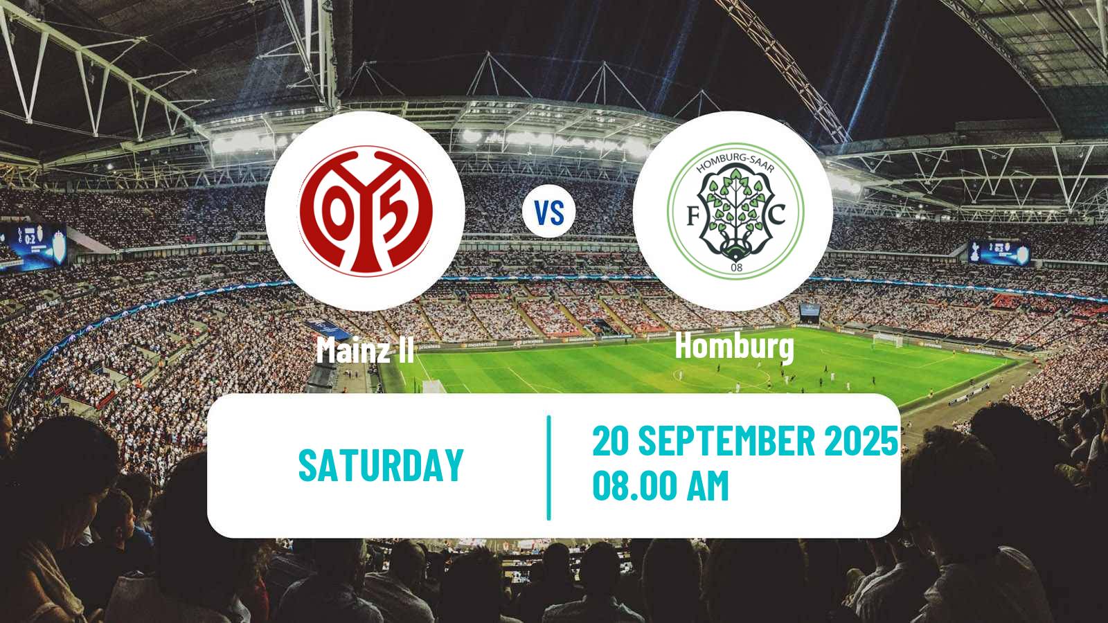 Football German Regionalliga Sudwest Mainz II - Homburg