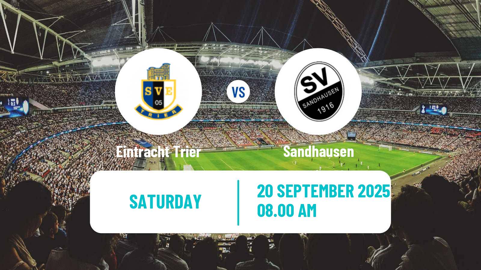 Football German Regionalliga Sudwest Eintracht Trier - Sandhausen