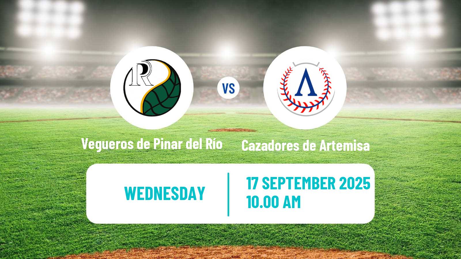 Baseball Cuba Serie Nacional Baseball Vegueros de Pinar del Río - Cazadores de Artemisa