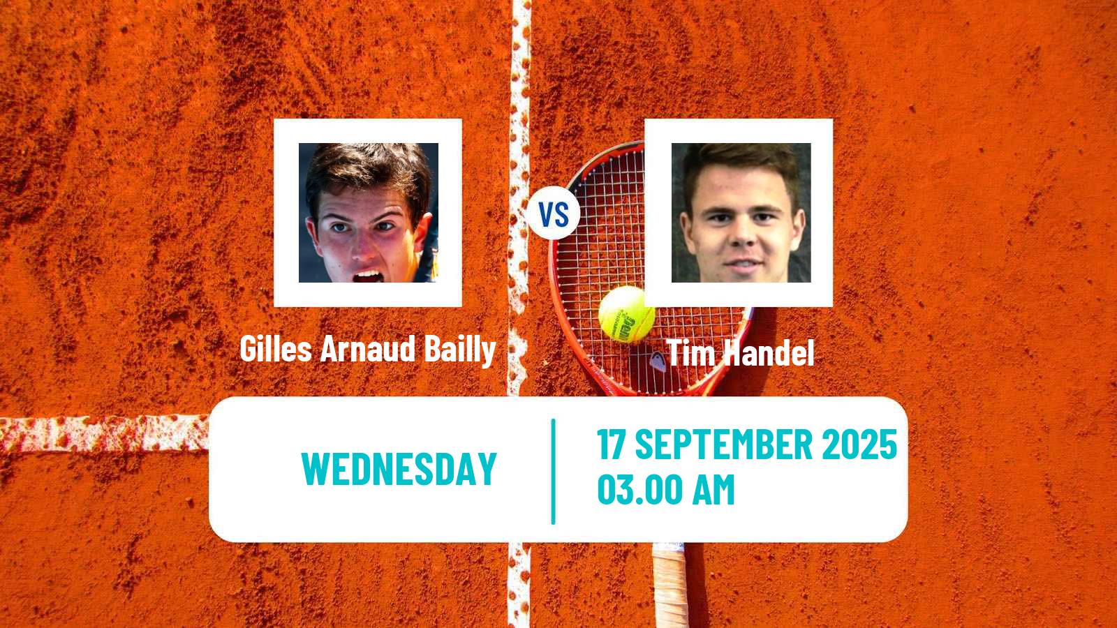 Tennis ITF M25 Santa Margherita Di Pula 7 Men Gilles Arnaud Bailly - Tim Handel