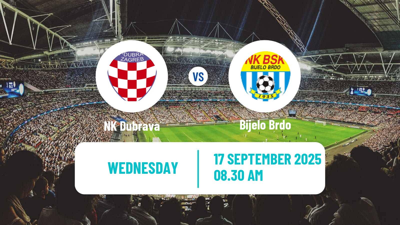 Football Croatian Prva NL Dubrava - Bijelo Brdo