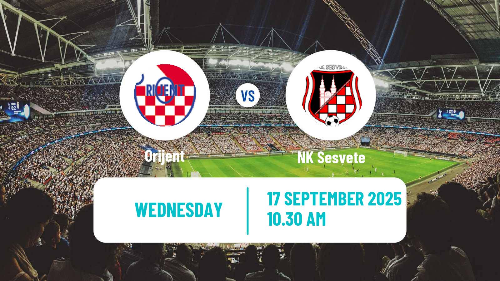 Football Croatian Prva NL Orijent - Sesvete