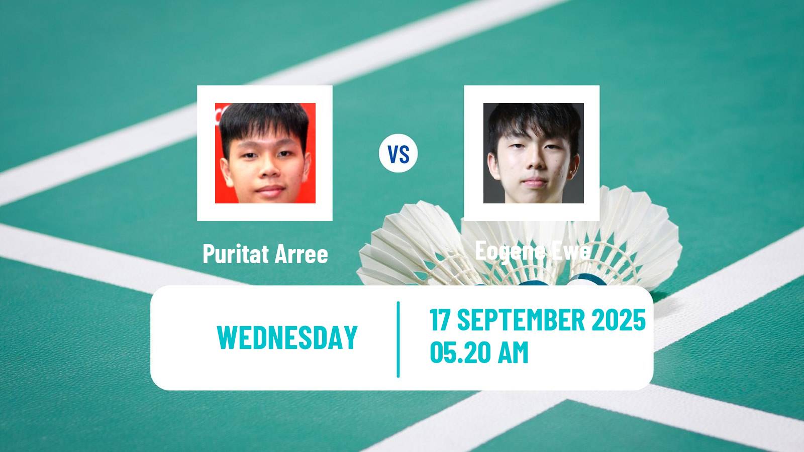 Badminton BWF World Tour Indonesia Masters 2 Men Puritat Arree - Eogene Ewe