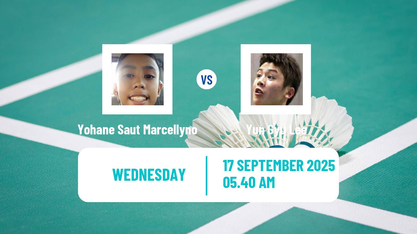 Badminton BWF World Tour Indonesia Masters 2 Men Yohane Saut Marcellyno - Yun Gyu Lee