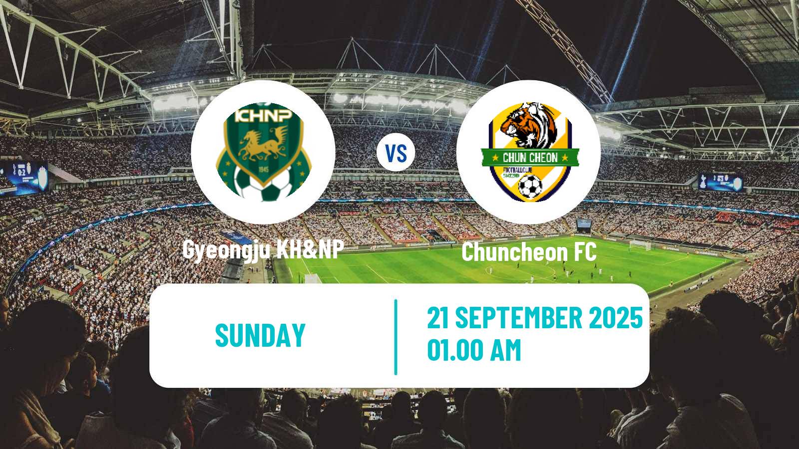 Football South Korean K3 League Gyeongju KH&NP - Chuncheon