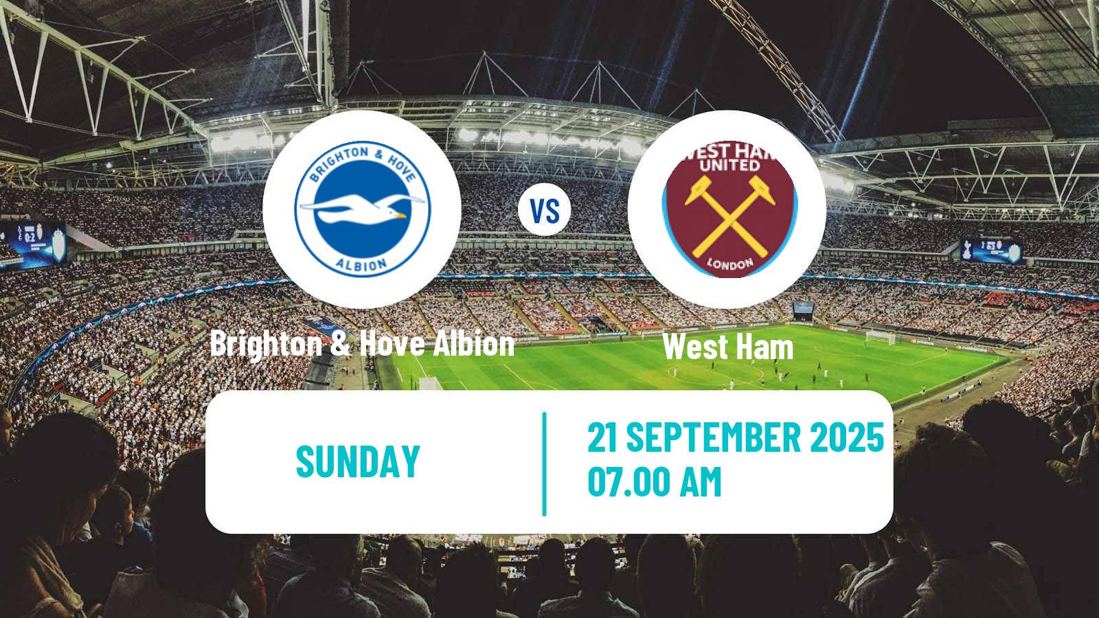 Football English WSL Brighton & Hove Albion - West Ham