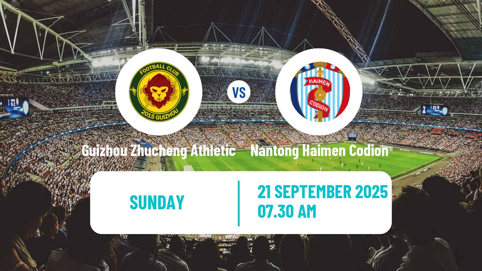 Football Chinese Yi League Guizhou Zhucheng Athletic - Nantong Haimen Codion