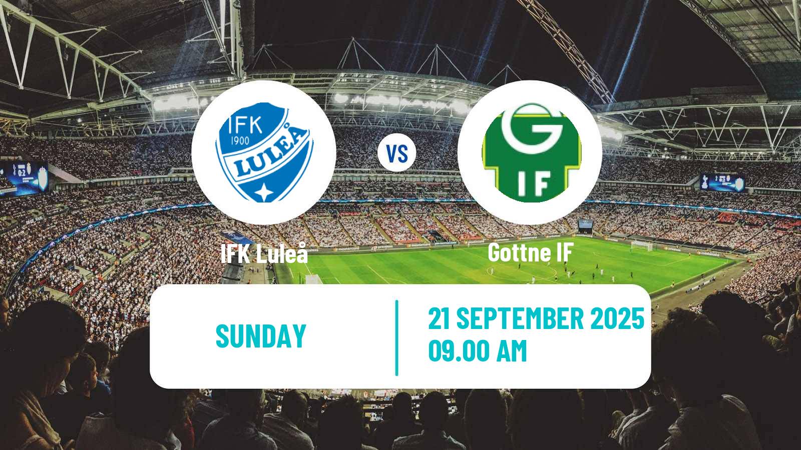 Football Swedish Division 2 - Norrland Luleå - Gottne