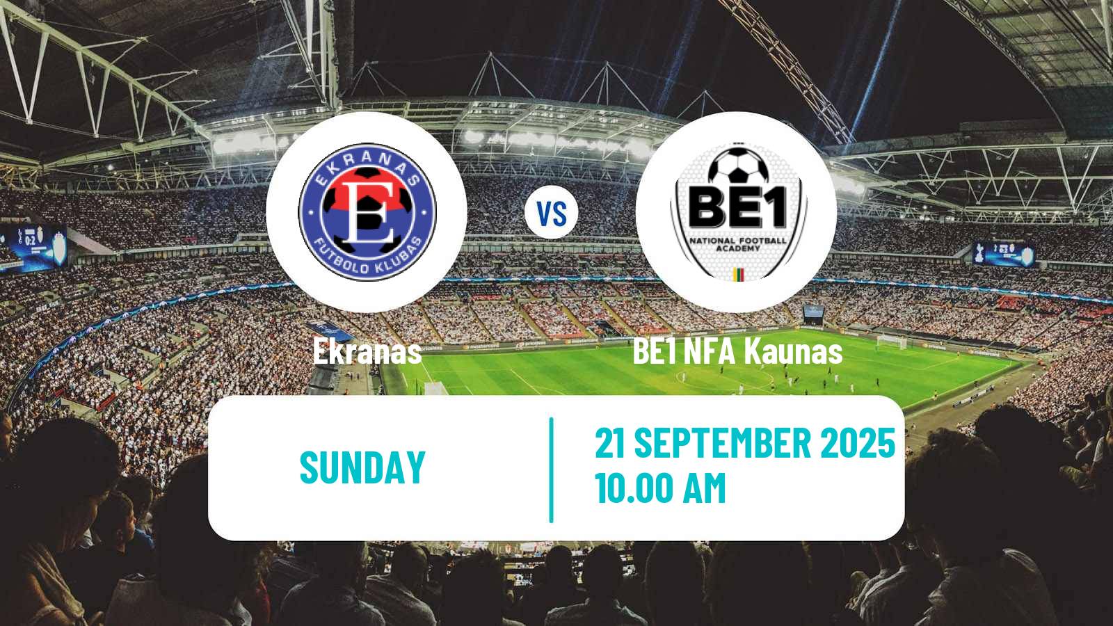 Football Lithuanian Division 2 Ekranas - BE1 NFA Kaunas