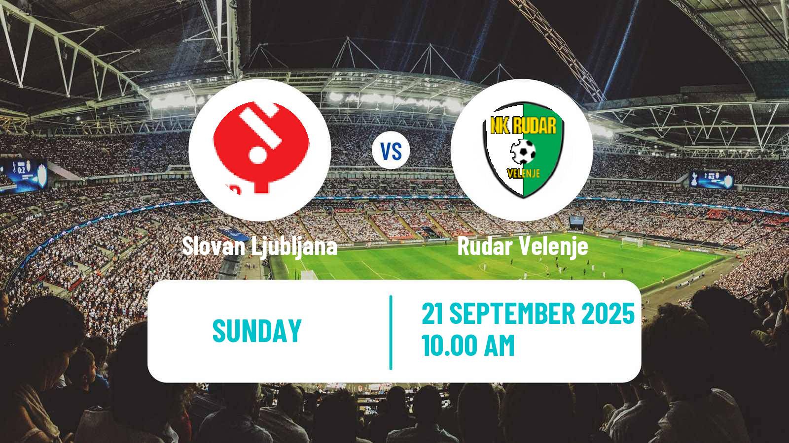Football Slovenian 2 SNL Slovan Ljubljana - Rudar Velenje