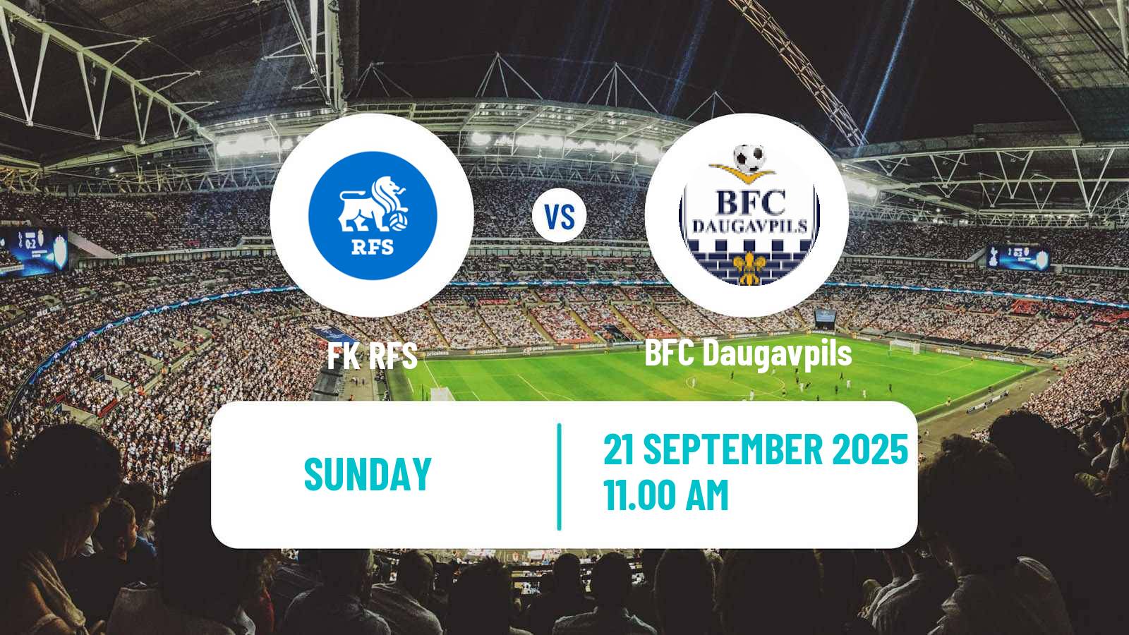 Football Latvian Virsliga RFS - BFC Daugavpils