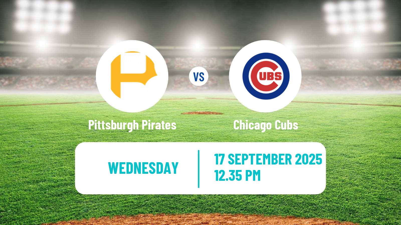 Baseball MLB Pittsburgh Pirates - Chicago Cubs
