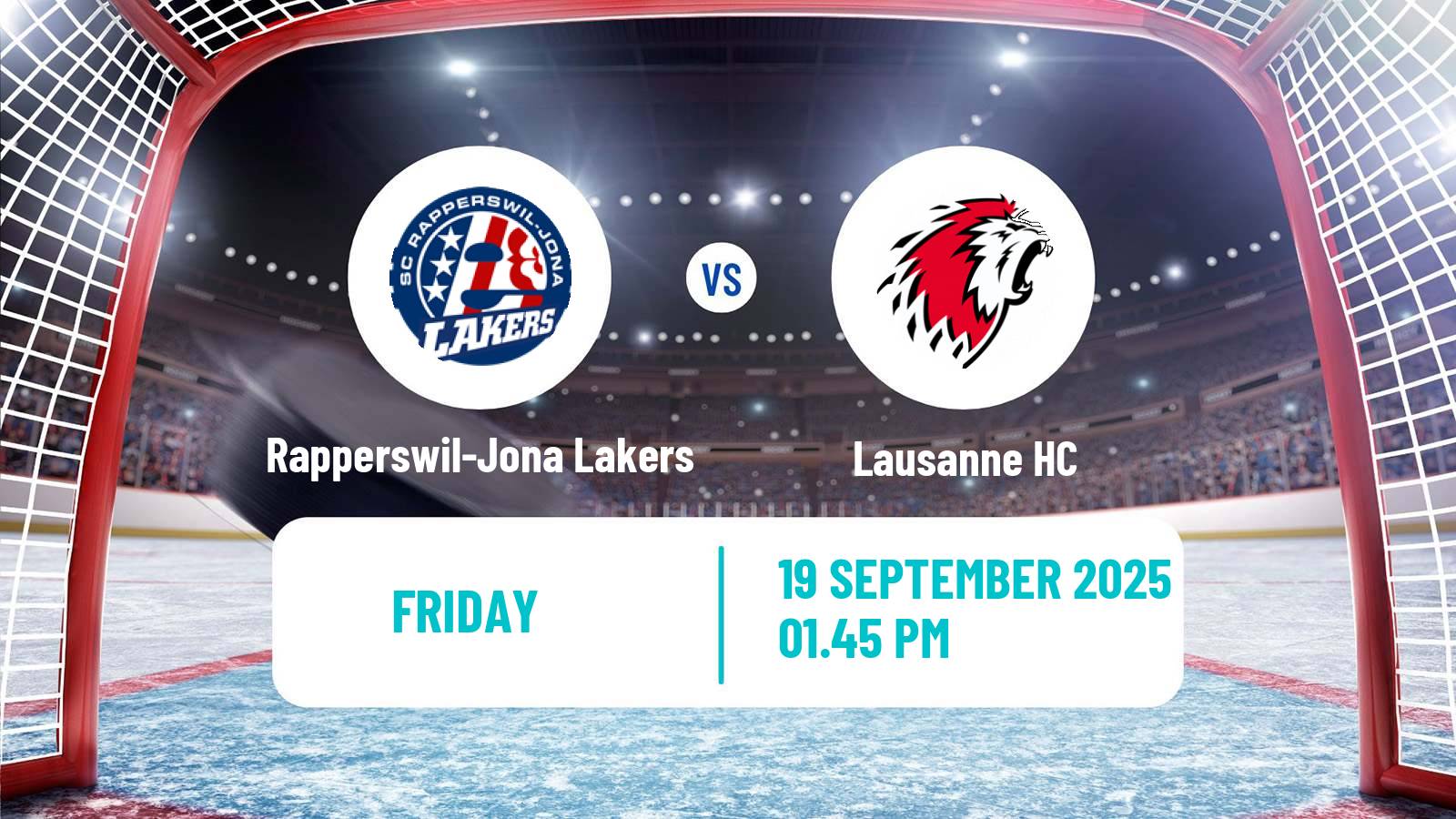 Hockey Swiss National League Hockey Rapperswil-Jona Lakers - Lausanne HC