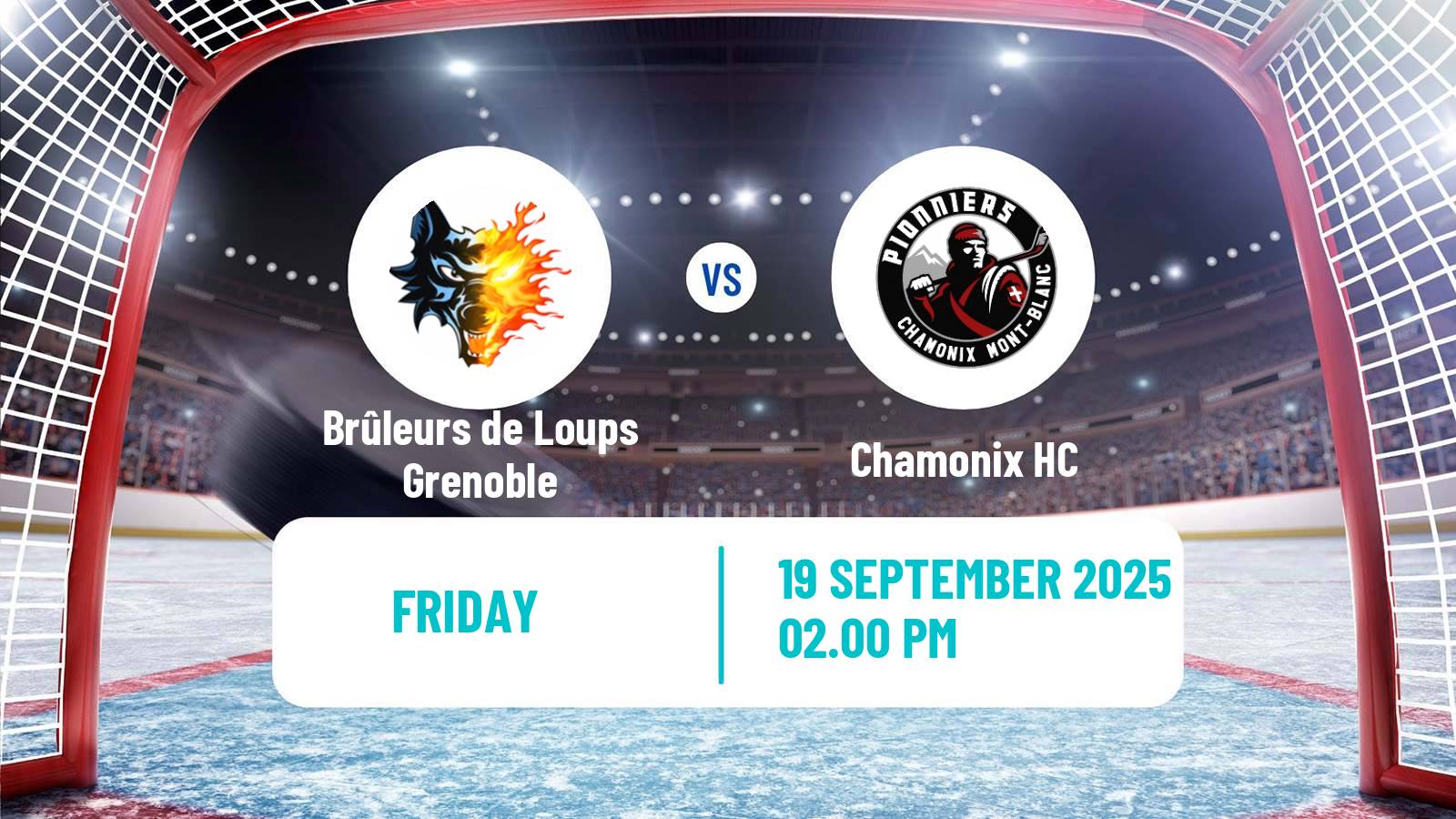 Hockey French Ligue Magnus Brûleurs de Loups Grenoble - Chamonix