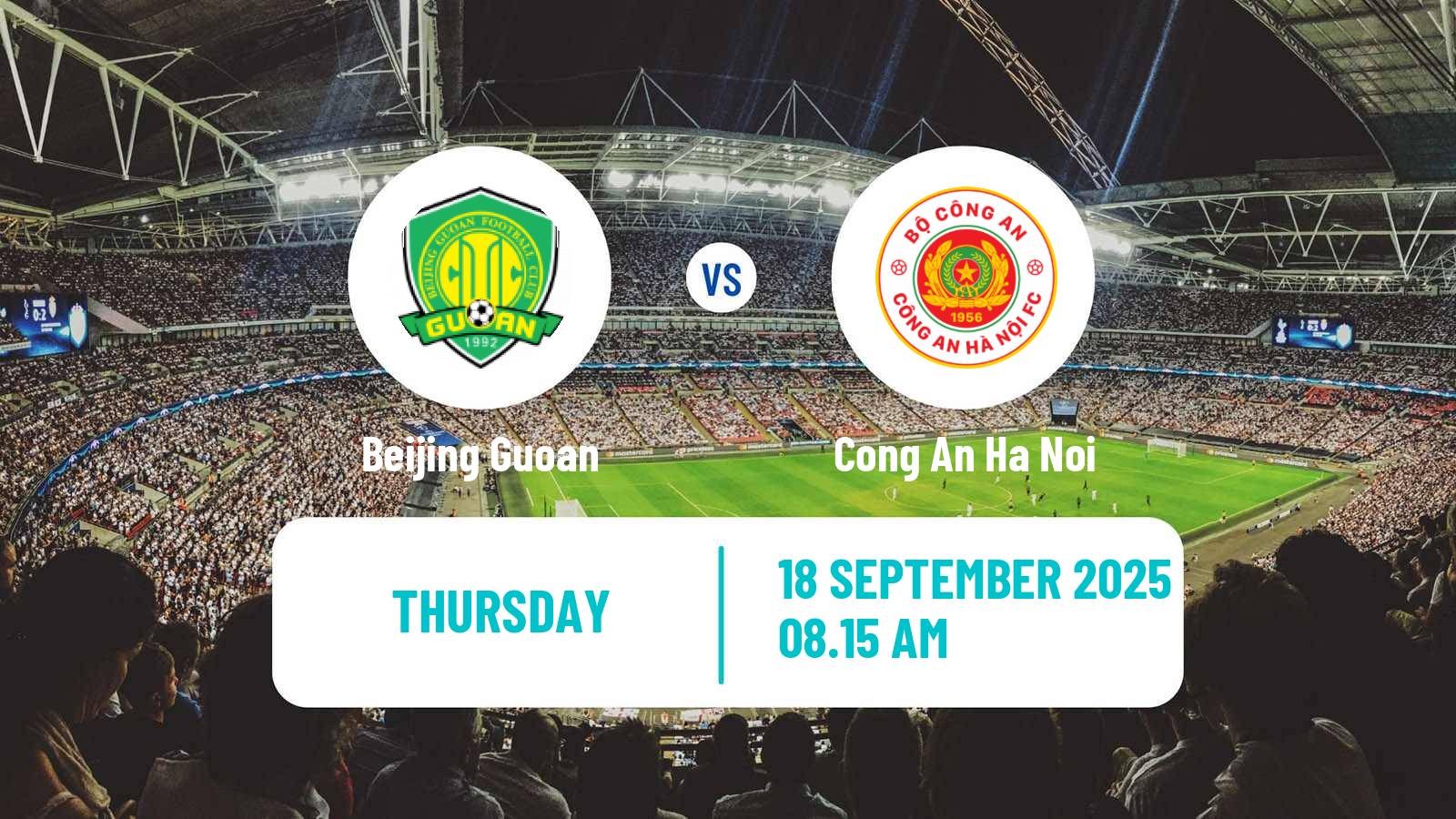 Football AFC Champions League 2 Beijing Guoan - Cong An Ha Noi