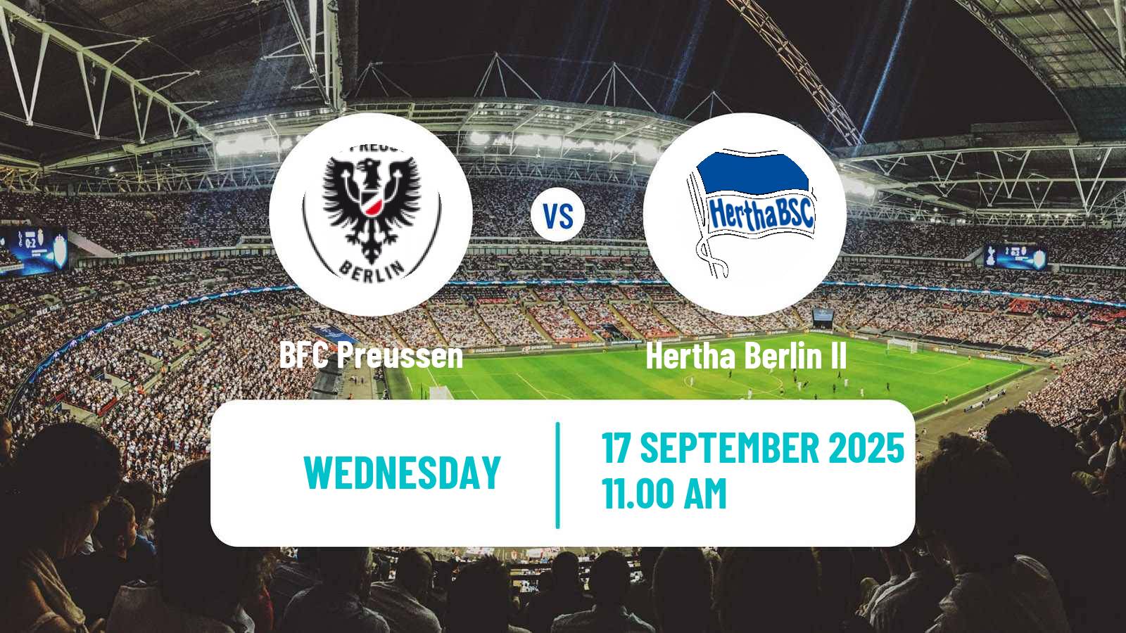 Football German Regionalliga Nordost Preussen - Hertha Berlin II