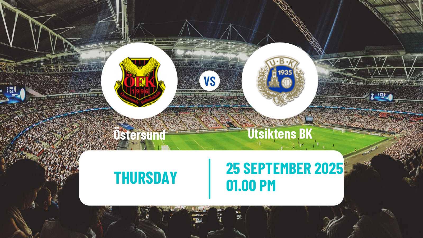 Football Swedish Superettan Östersund - Utsikten
