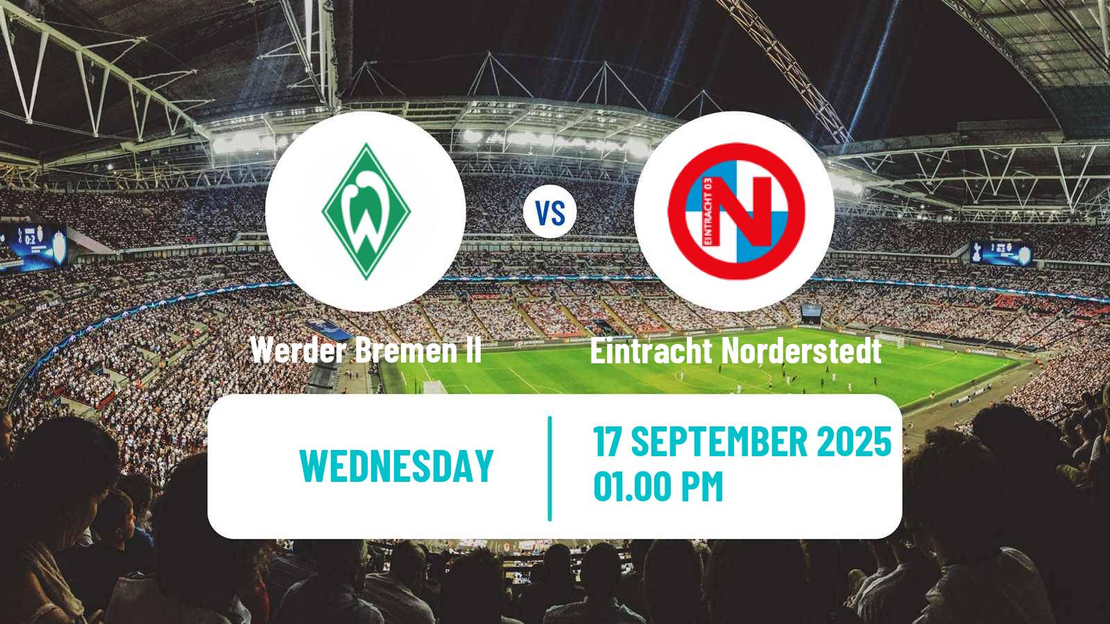 Football German Regionalliga North Werder Bremen II - Eintracht Norderstedt
